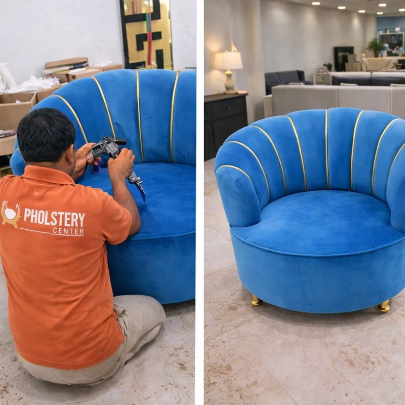 Custom chair upholstery project