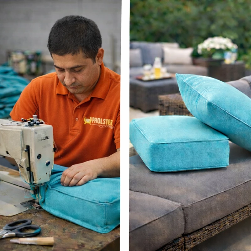 Luxury Cushion Upholstery Before After